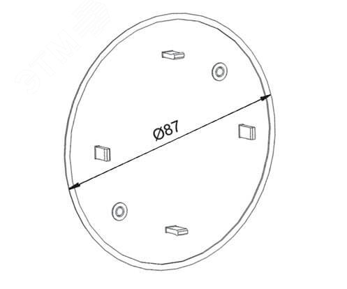 Крышка для коробки установочной 87мм IP40