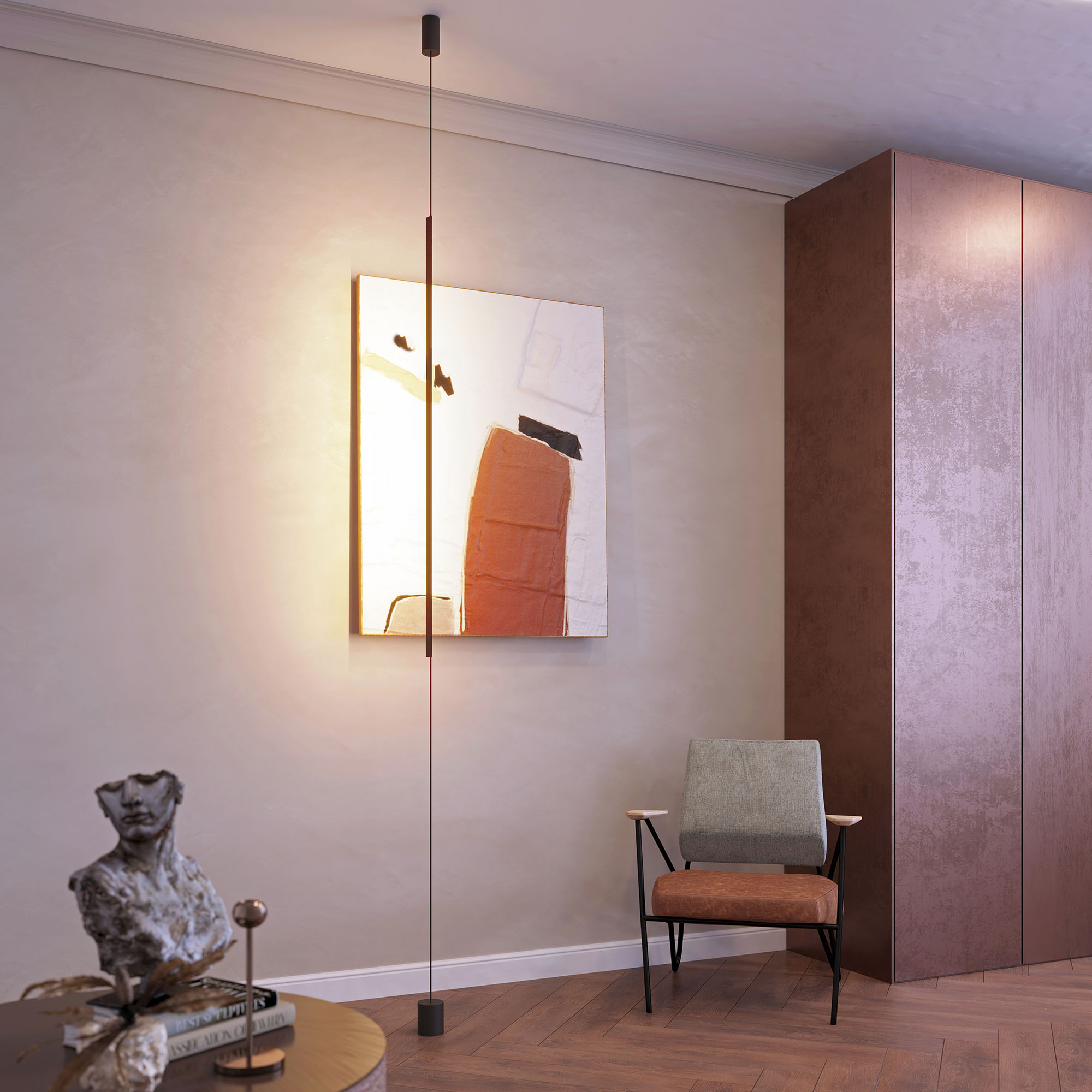 Светильник SP-TABOO-FLOOR-S1300-14W Warm3000 (BK, 90 deg, 230V) (IP20 металл, 3 года)