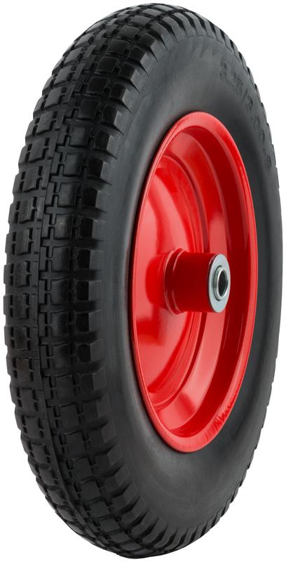 Колесо запасное 360х65мм для тачек 77601; 77602; 77607 (PU 3.25-8) посадка Ш=95мм d16мм полиуретан. 77631