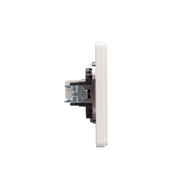 Розетка компьютерная СП ROUND MIELE RJ45 кат.6 перламутр Kranz KR-78-0724-1