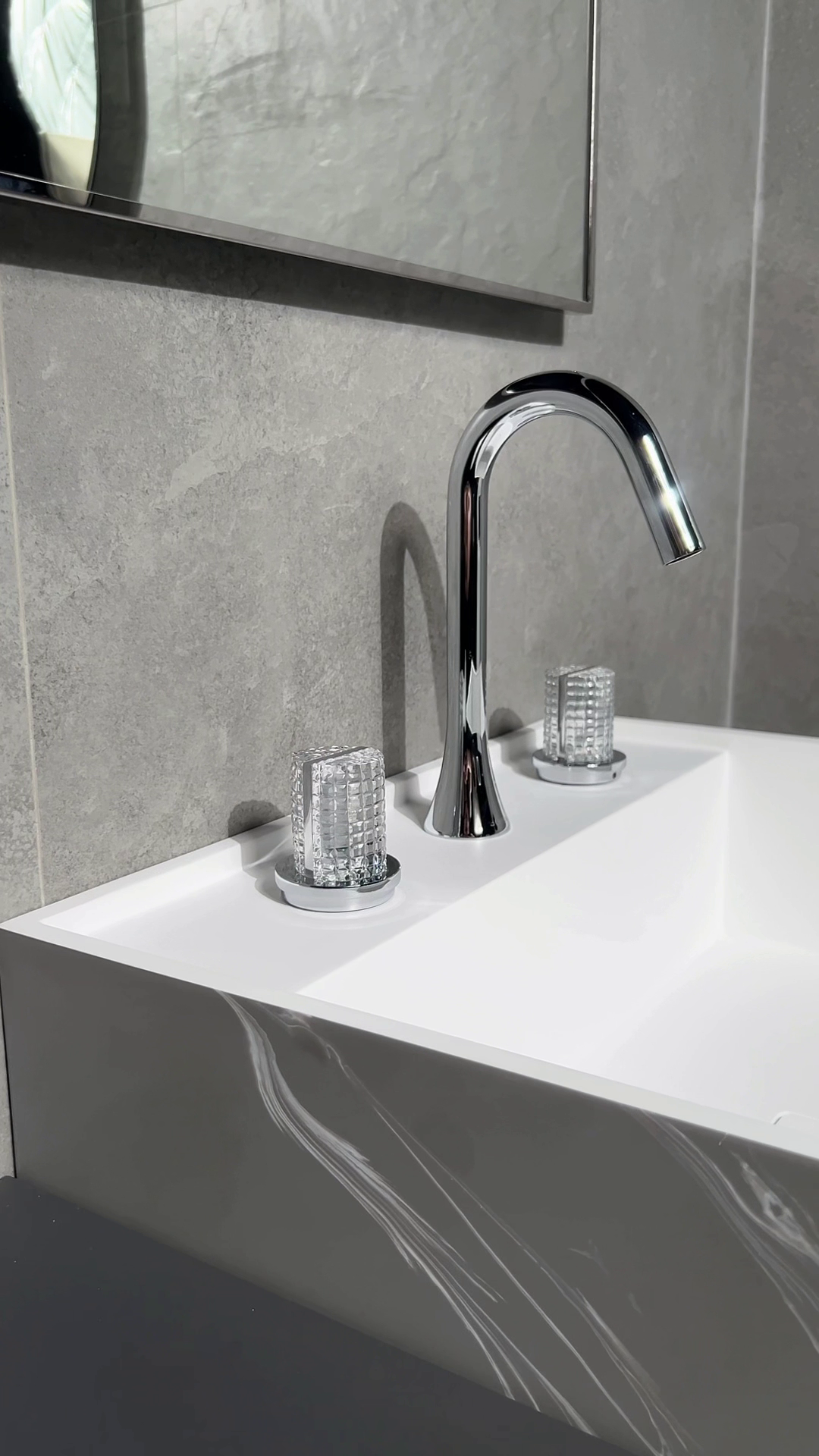 Раковина напольная Cube Corian 480*480*850 Matt White