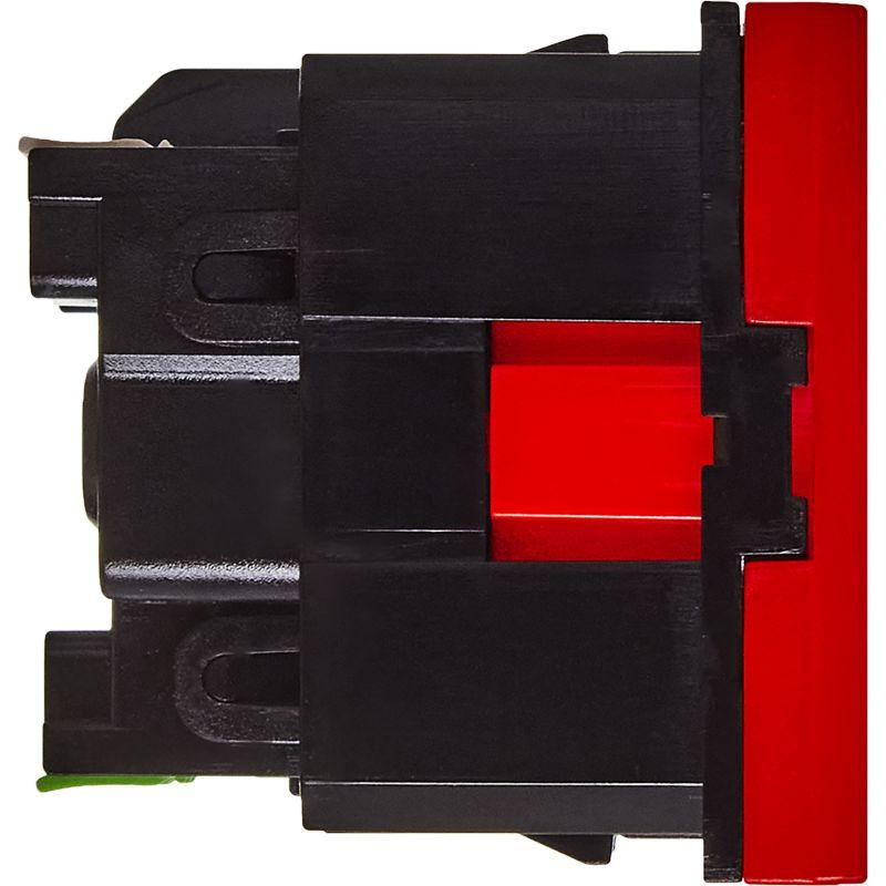 Розетка 2мод. 16А 250В 90град. с заземл. защ. шторки безвинт. зажимы красн. ИЭК Leg 4525055