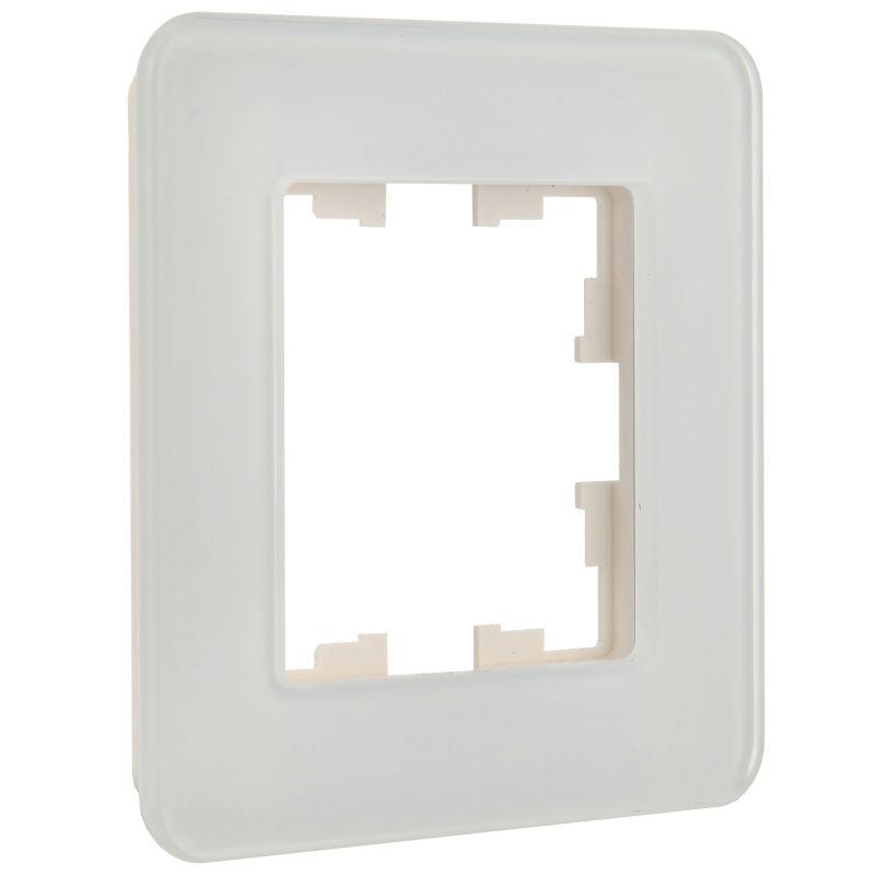 Рамка 1-м BRITE РУ-1-2-Бр стекло бел. RE IEK BR-M12-G-41-K01