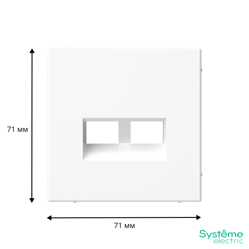Накладка двойная ArtGallery для информационных функций типа Keystone бел. SE GAL000190