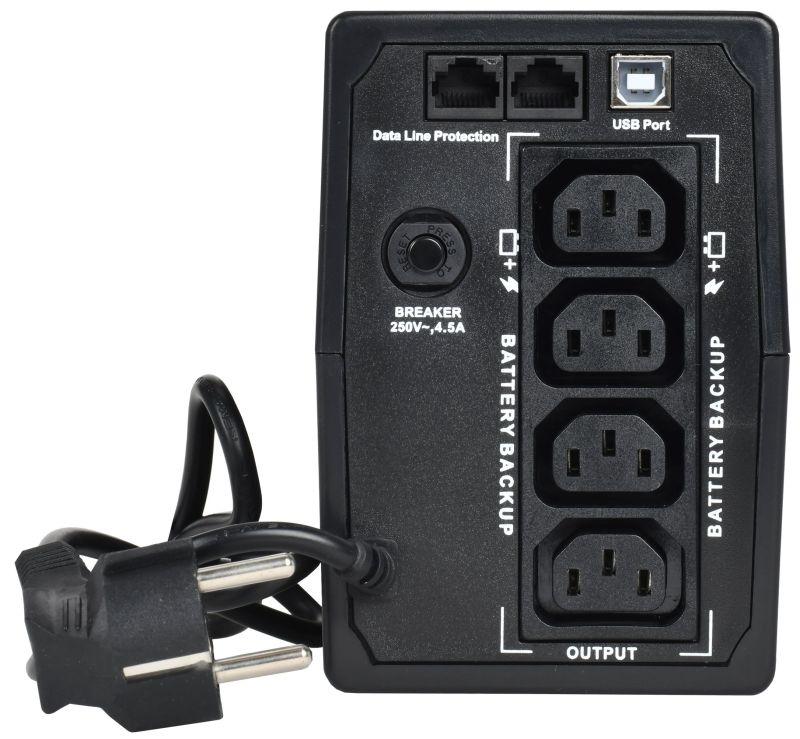 Источник бесперебойного питания ELECTRA ET 600В.А/360Вт с АКБ 1х7А.ч USB ITK EET-0600VA-1-001