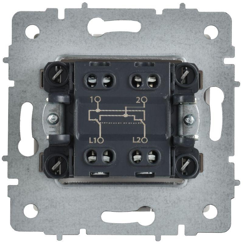 Выключатель перекрестный 1-кл. СП BRITE ВС10-1-3-БрАБ 10А механизм арктич. бел. IEK BR-V13-0-10-K91