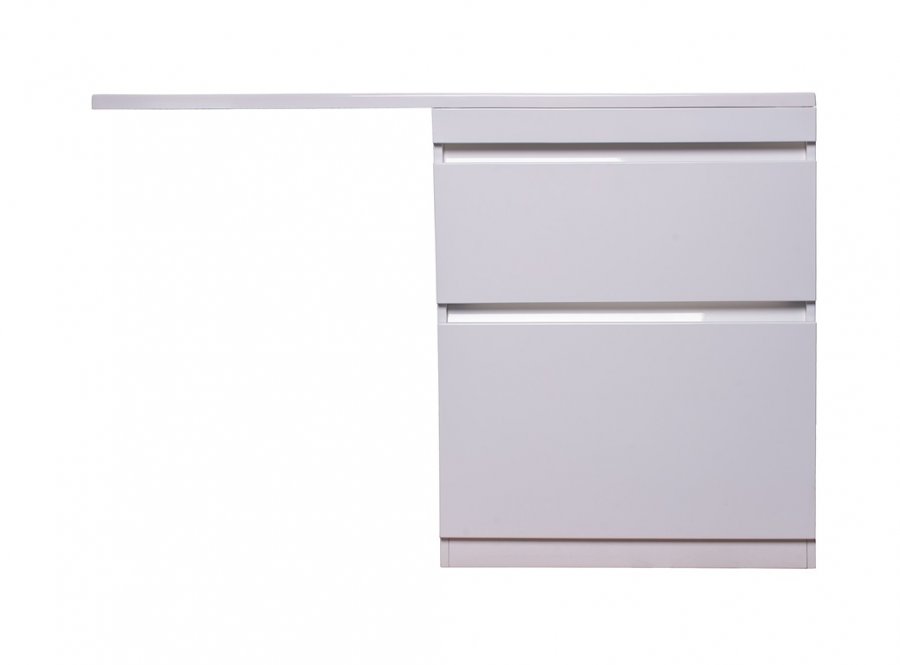 Тумба напольная "Даллас 130", Люкс белая, PLUS