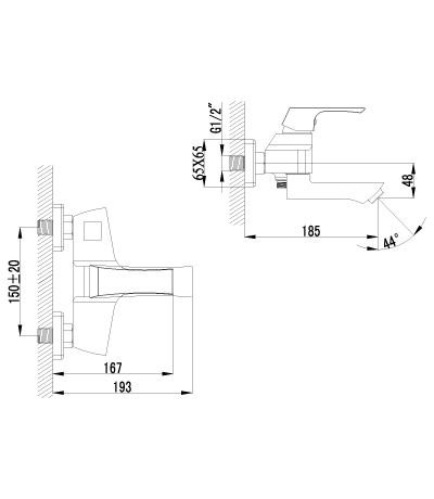 Смеситель для ванны Lemark Unit (LM4514C)