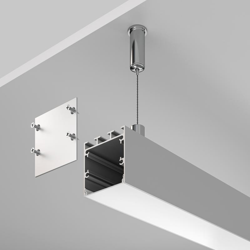 Профиль накладной/подвесной 35х35 алюм. Maytoni ALM-3535B-S-2M