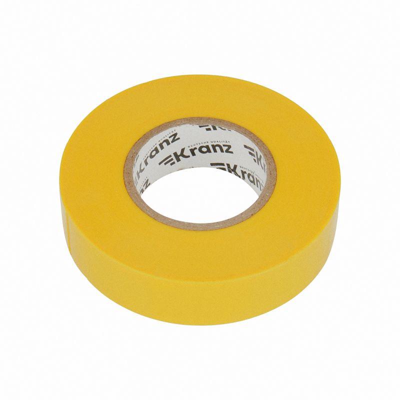 Изолента ПВХ профессиональная 0.18х19мм 20м желт. Kranz KR-09-2802