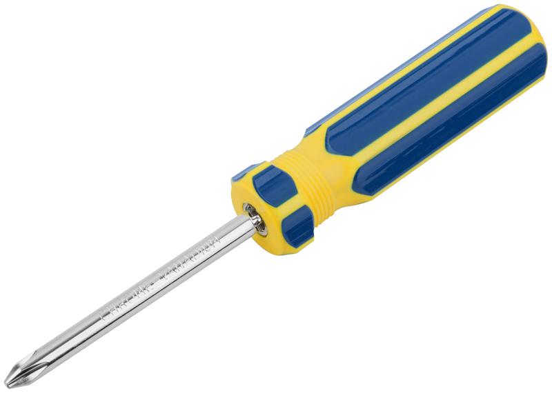Отвертка с переставным жалом CrV сталь пластиковая ручка 6х70мм PH2/SL6 син.-желт. FIT 56218