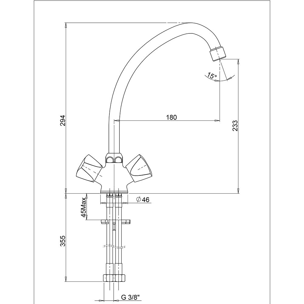 Смеситель Paini Classica BKCR570AEFFKM для кухни