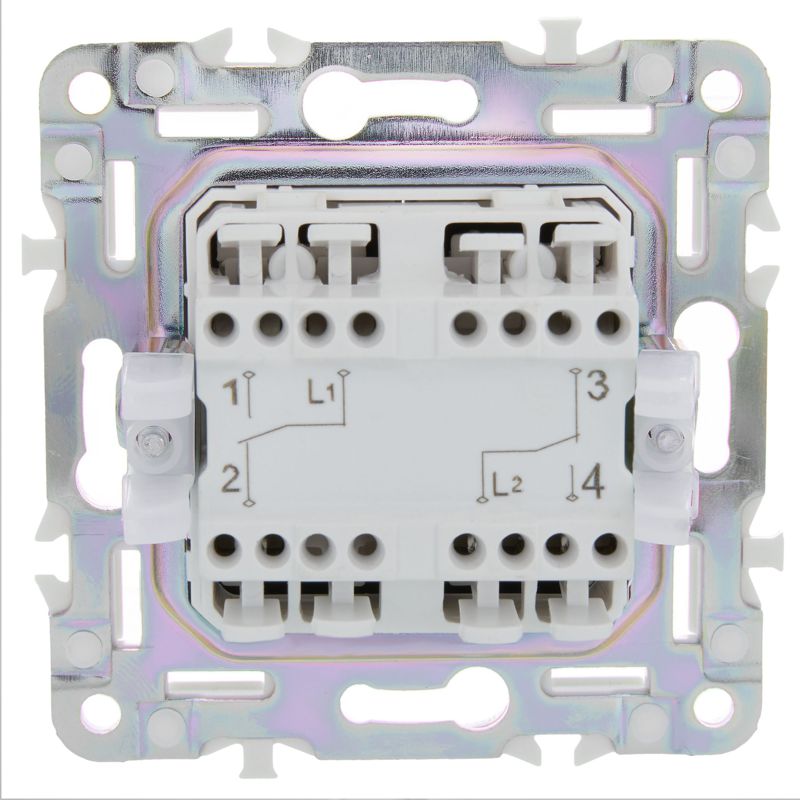 Выключатель проходной 2-кл. SKANDY 10А SK-V05G графит IEK SK-V22-0-10-K53