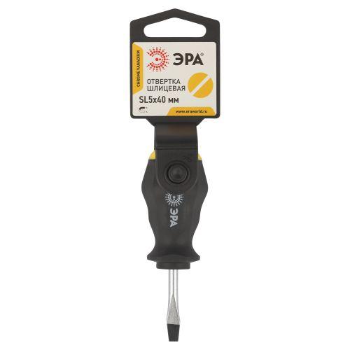 Отвертка SL 5х40мм шлицевая двухкомпонентн. рукоятка ЭРА Б0055860