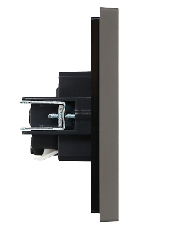 Розетка СП FORTE&PIANO FP314 16А с заземл. без защ. шторок безвинт. крепл. сер. IEK FP-R11-16-1-K03