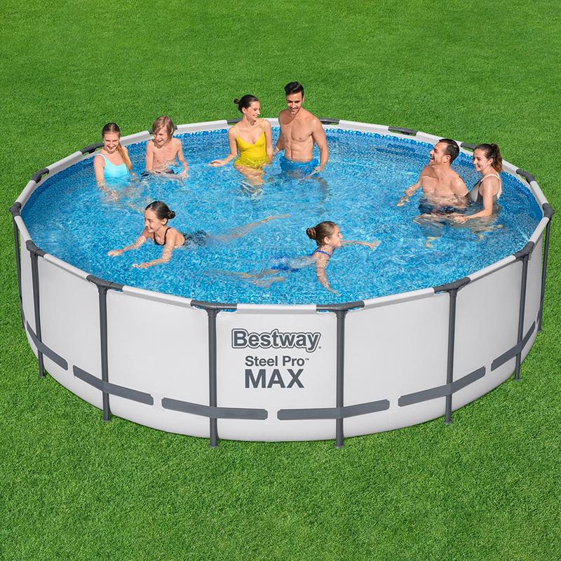 Бассейн каркасный Steel Pro Max 5612Z 488х122см фильтр-насос 5678л/ч лестница тент Bestway 6942138983388