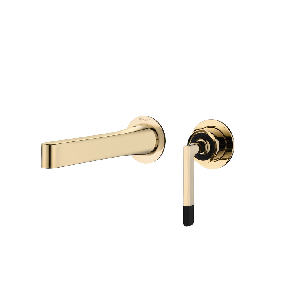 Смеситель Boheme Duo для раковины из стены 2х-позиционный GOLD