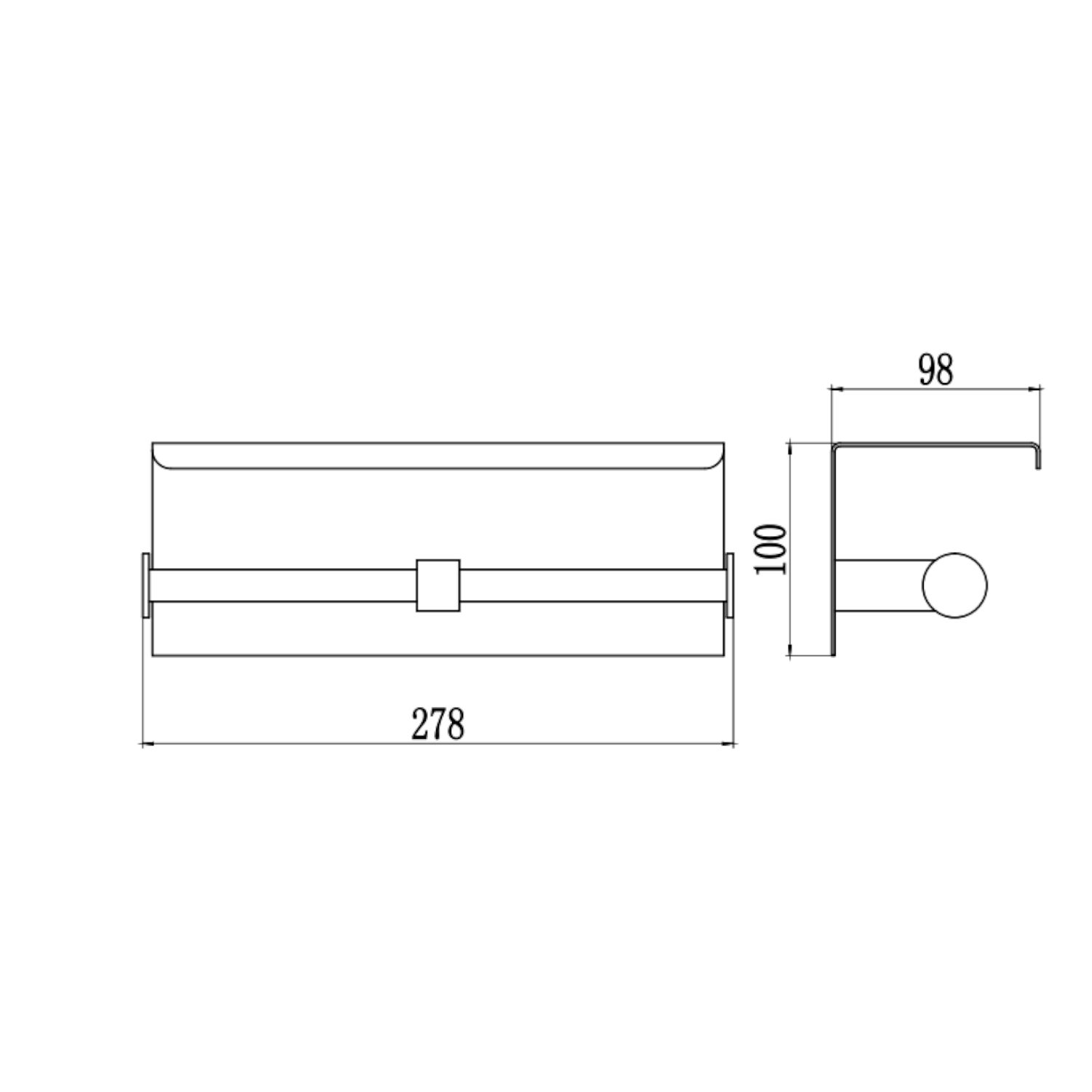 Держатель для туалетной бумаги Savol S-00AK57H, черный