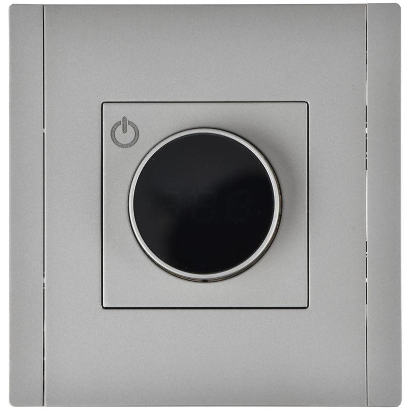 Термостат электронный FORTE&PIANO FP552 с индикацией сталь IEK FP-RT11-K46