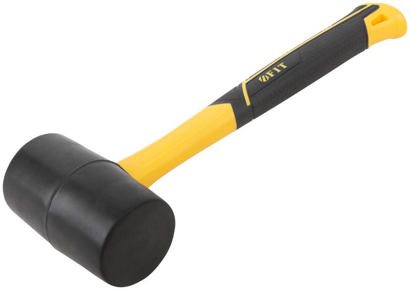 Киянка 60мм 450г фибергласовая ручка резинов. FIT 45513