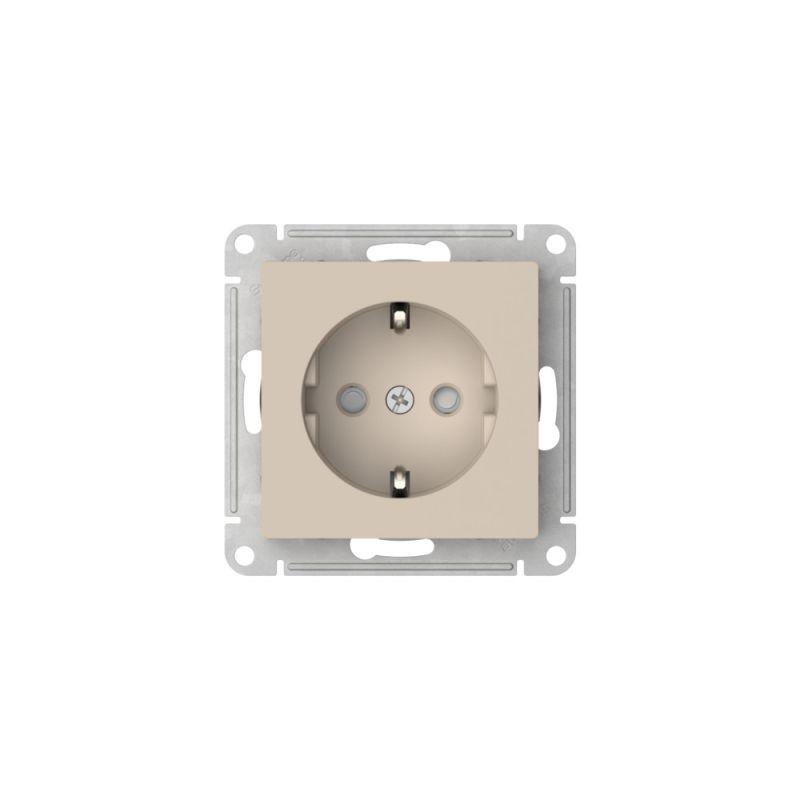 Розетка AtlasDesign 16А с заземл. защ. шторки быстрозажим. клем. механизм песочн. SE ATN001245S