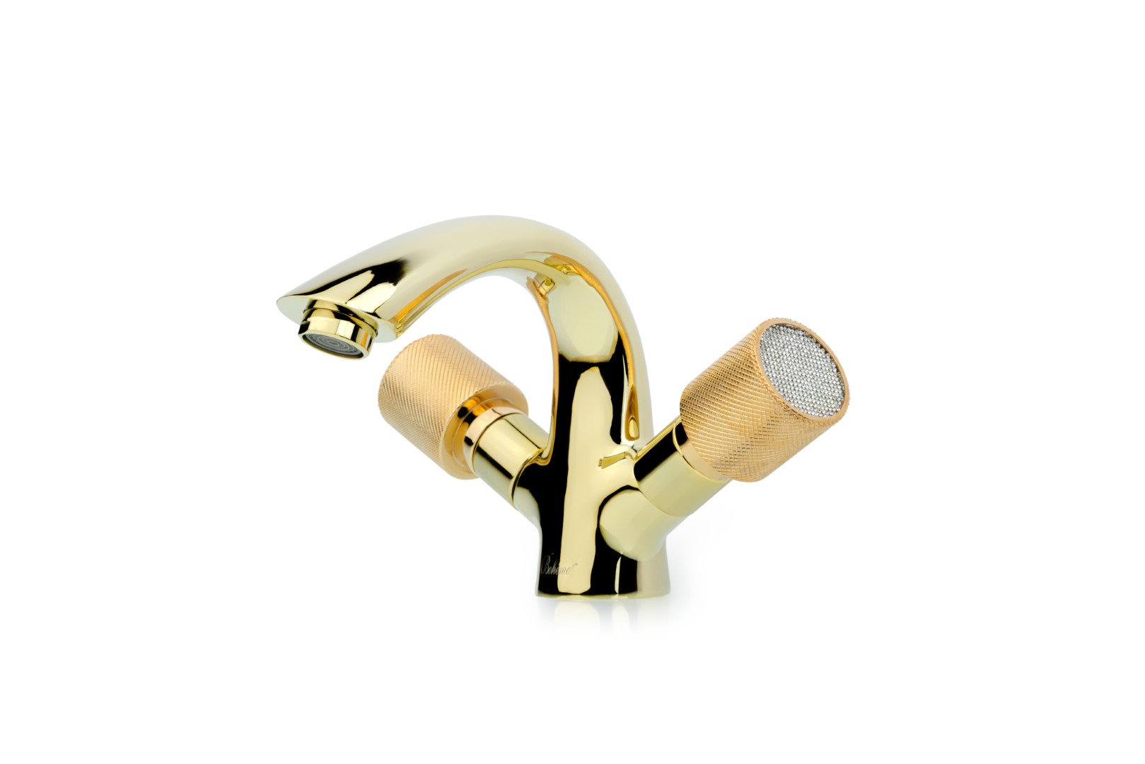 Смеситель для умывальника ROYAL CRYSTAL, золото_Комплект