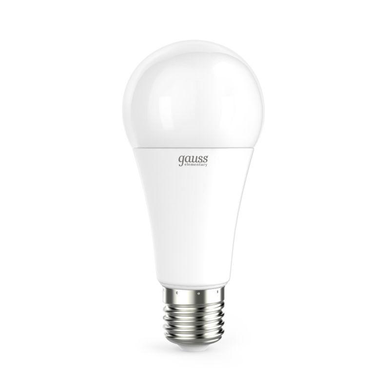 Лампа светодиодная Elementary 20Вт A60 грушевидная 3000К тепл. бел. E27 1520лм GAUSS 23219