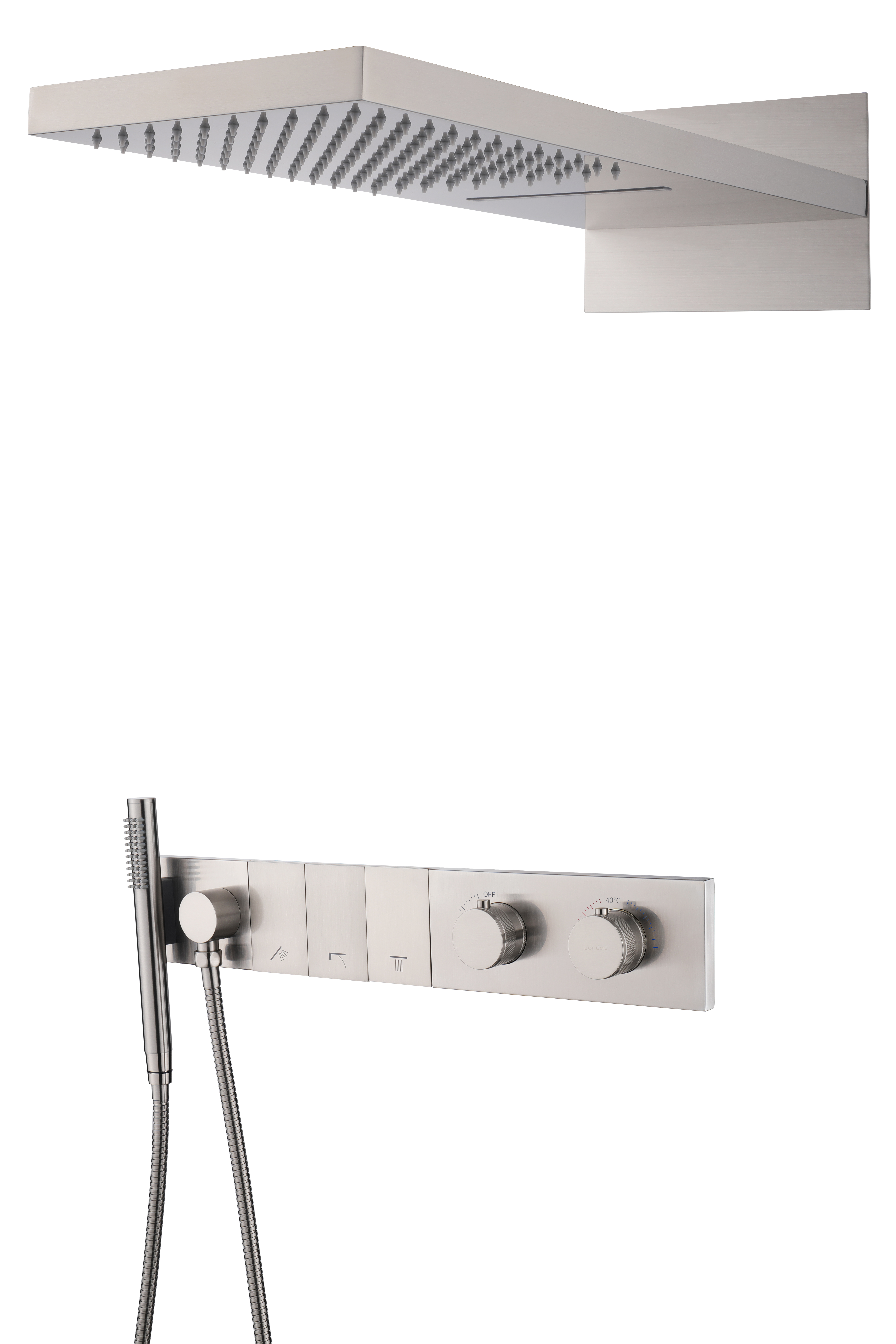 Встроенная душевая система  ZODIAC с термостатом, трехпозиционная GOLD