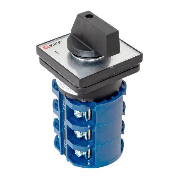 Переключатель кулачковый ПК-1-43 3п 63А "1-0-2" IP65 EKF pk-1-43-63-65