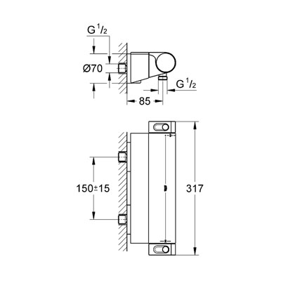 Термостат Grohe Grohtherm 2000 NEW 34469001 для душа