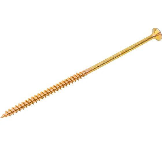 Саморез универсальный острый с потайной головкой 6х100 желт. (уп.100шт) Промрукав PR08.8477