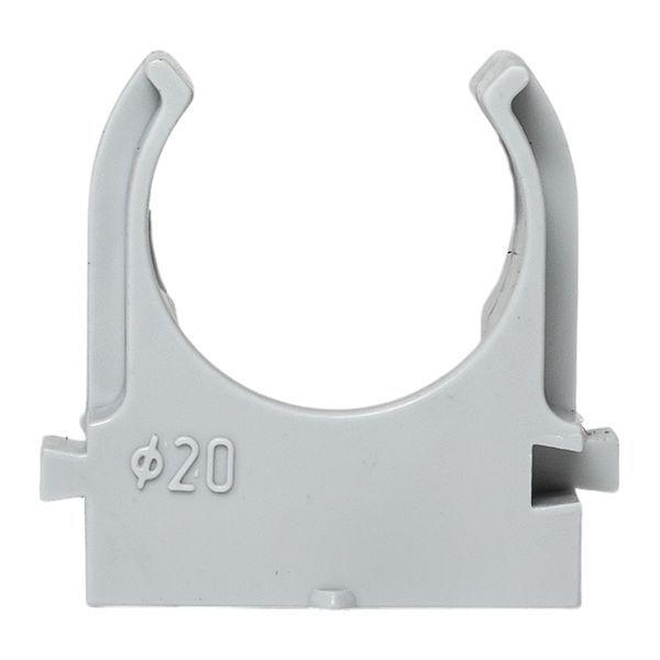 Держатель для труб (клипса) d20мм для монтажн. пистолета сер. (уп.100шт) Plast EKF derjp-z-20