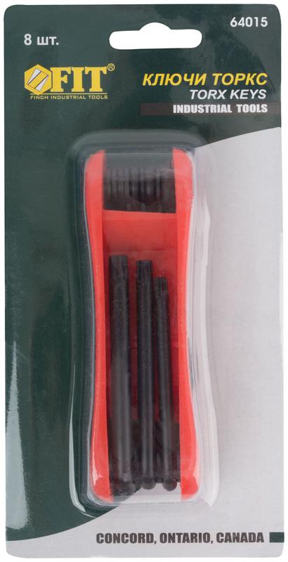 Ключ "звездочки" 8шт CrV Т9-Т40 складные FIT 64015
