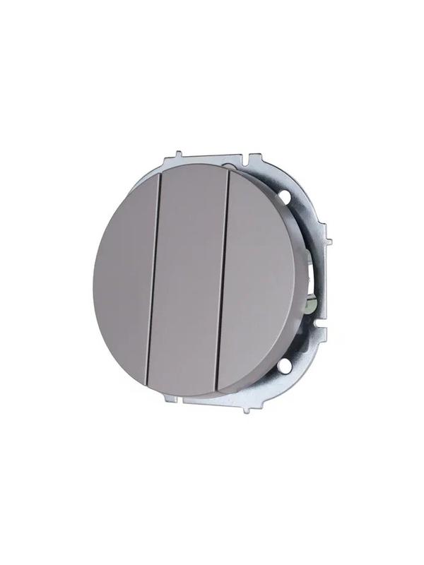 Выключатель 3-кл. СП OSEN механизм сер. матов. LEZARD 743-7488-109