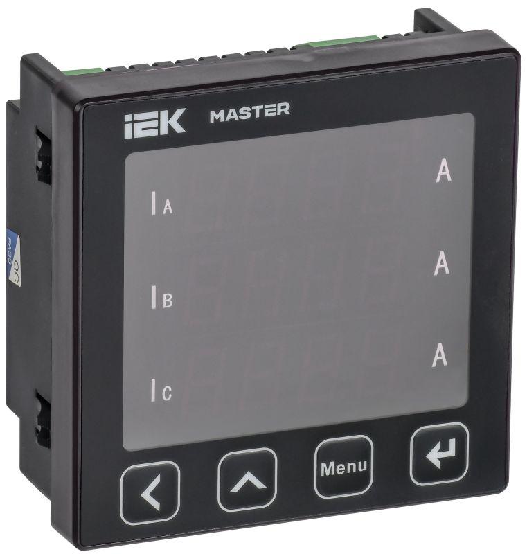 Амперметр цифровой щитовой 3ф RS-485 96х96 LED MASTER IEK MI-DA21-6-3-1-LED