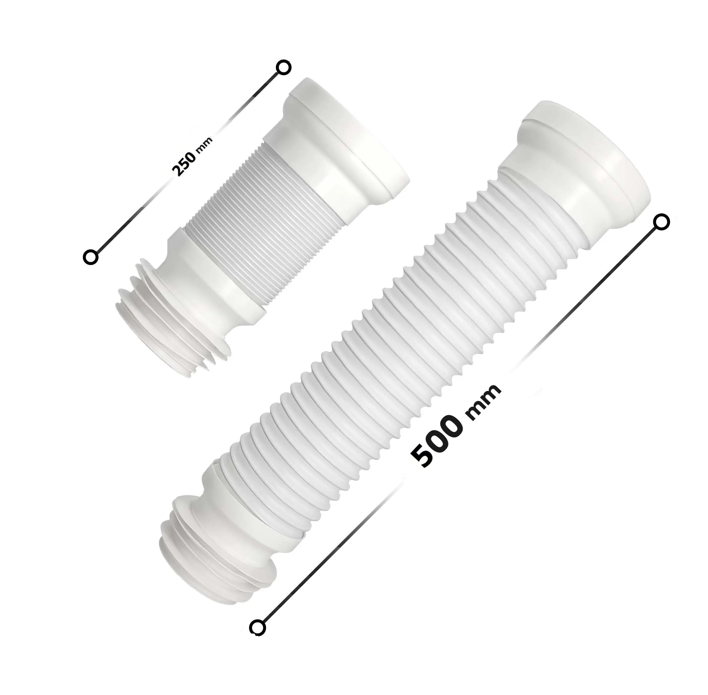 Гофра для унитаза L250-500 мм, D110 мм Ceruttispa