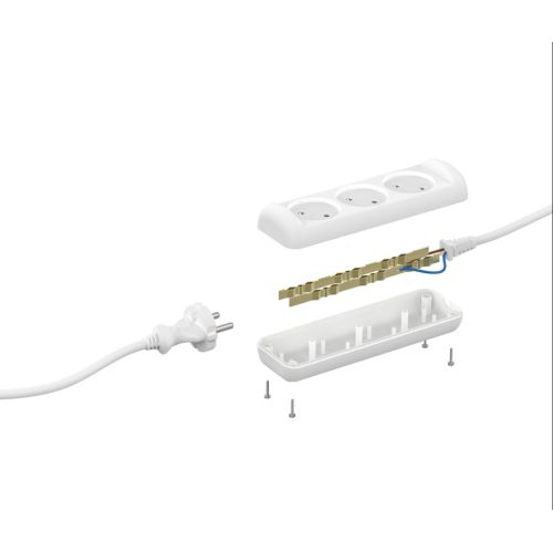 Удлинитель 3х1.5м без заземл. 10А IP20 U-3-1.5m-2х1 ПВС 2х1 Эра Б0028354