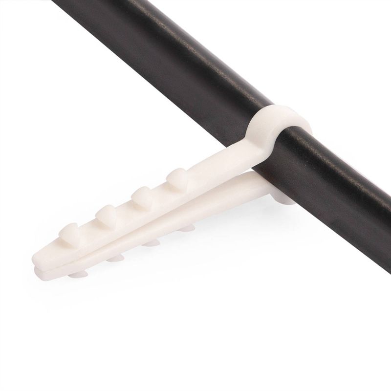 Дюбель-хомут ДХП 10-5 для плоского кабеля нейлон бел. (уп.100шт) Fortisflex 59235