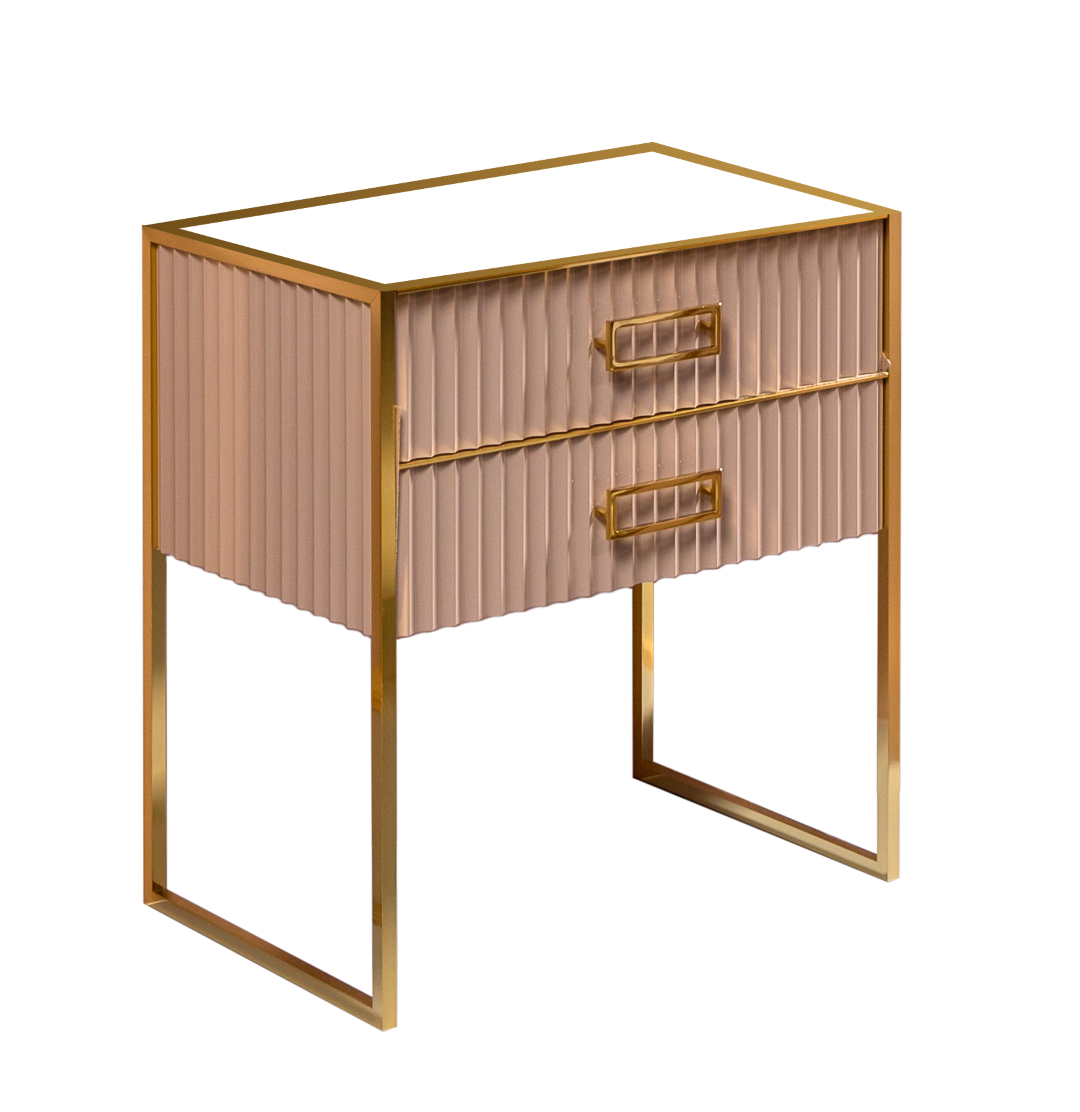 Тумба MONACO 80см h74см капучино глянец + золото под раковину чашу