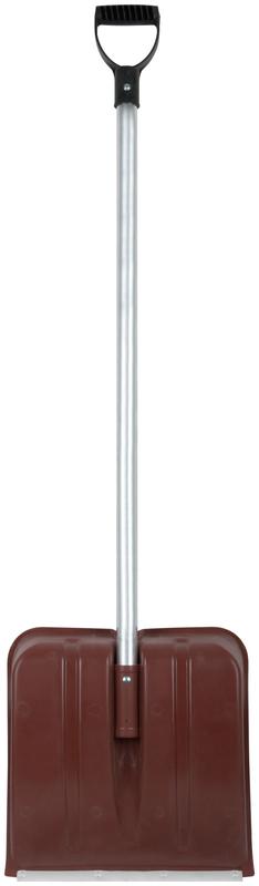 Лопата для уборки снега 380х365х1340мм алюм. черенок; пластик. цветная КУРС 68116