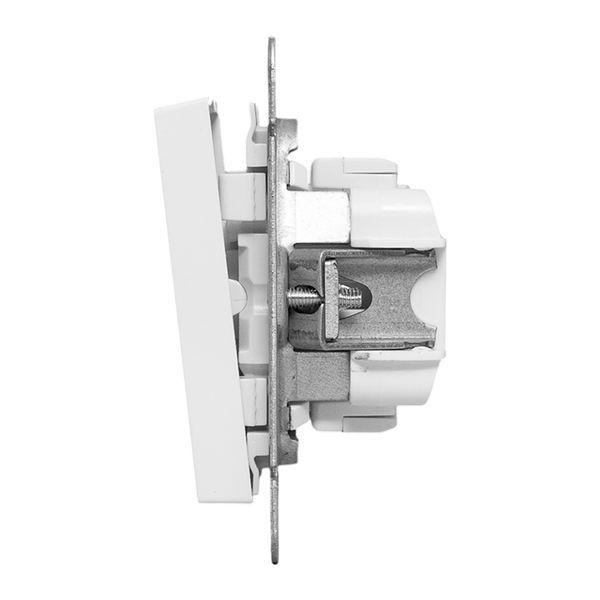 Выключатель кнопочный 2-кл. СП Эпика механизм бел. EKF UP1-SWW-23