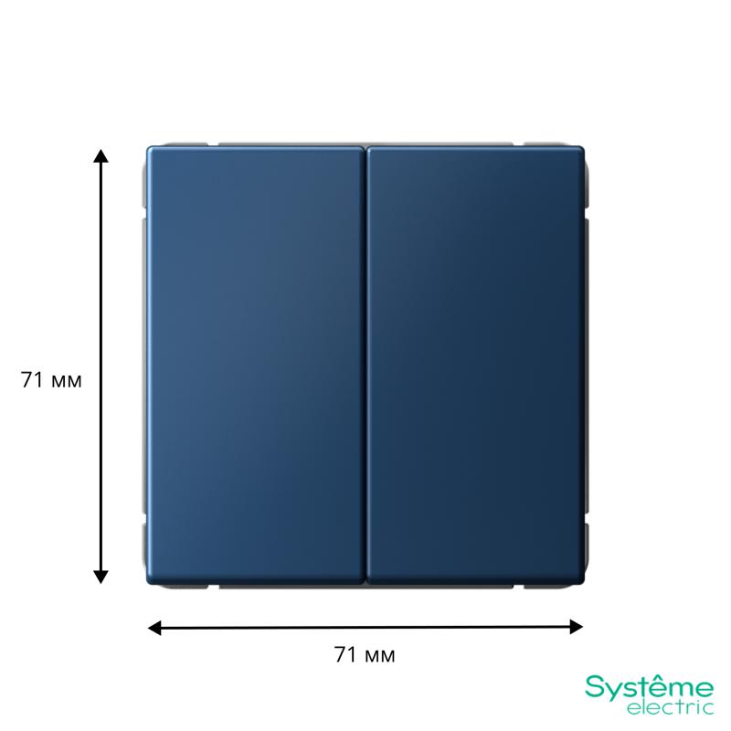 Переключатель 2-кл. ArtGallery 10AX быстрозажим. клем. механизм аквамарин SE GAL001165S