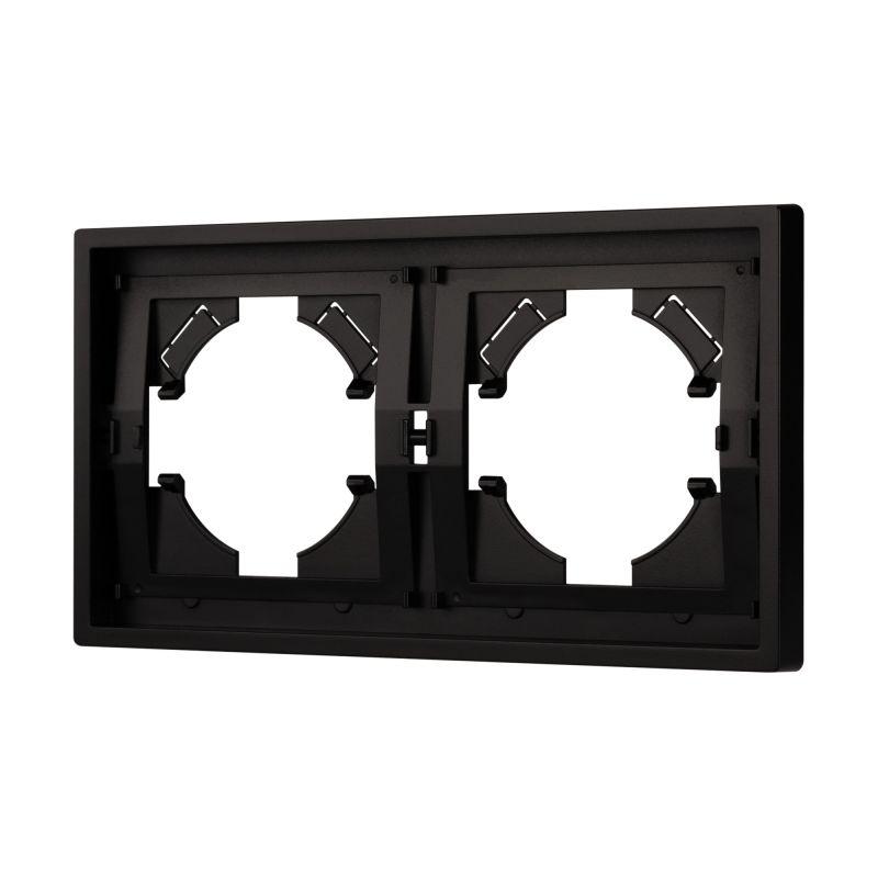 Рамка пластиковая FRM-TENDO-PL-2-BK Arlight 053840