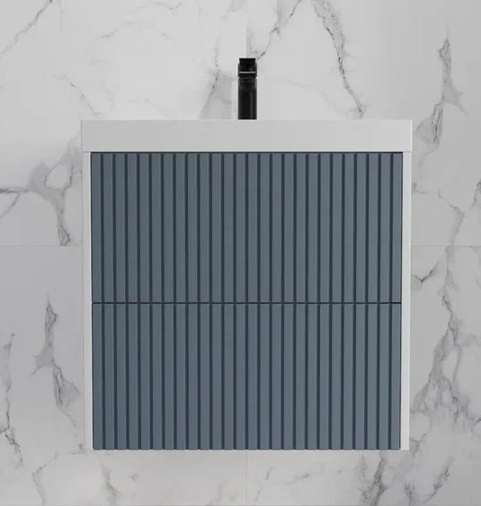 Тумба подвесная "Стокгольм 60", Classic 60, (2 ящ.) графит софт, PUSH