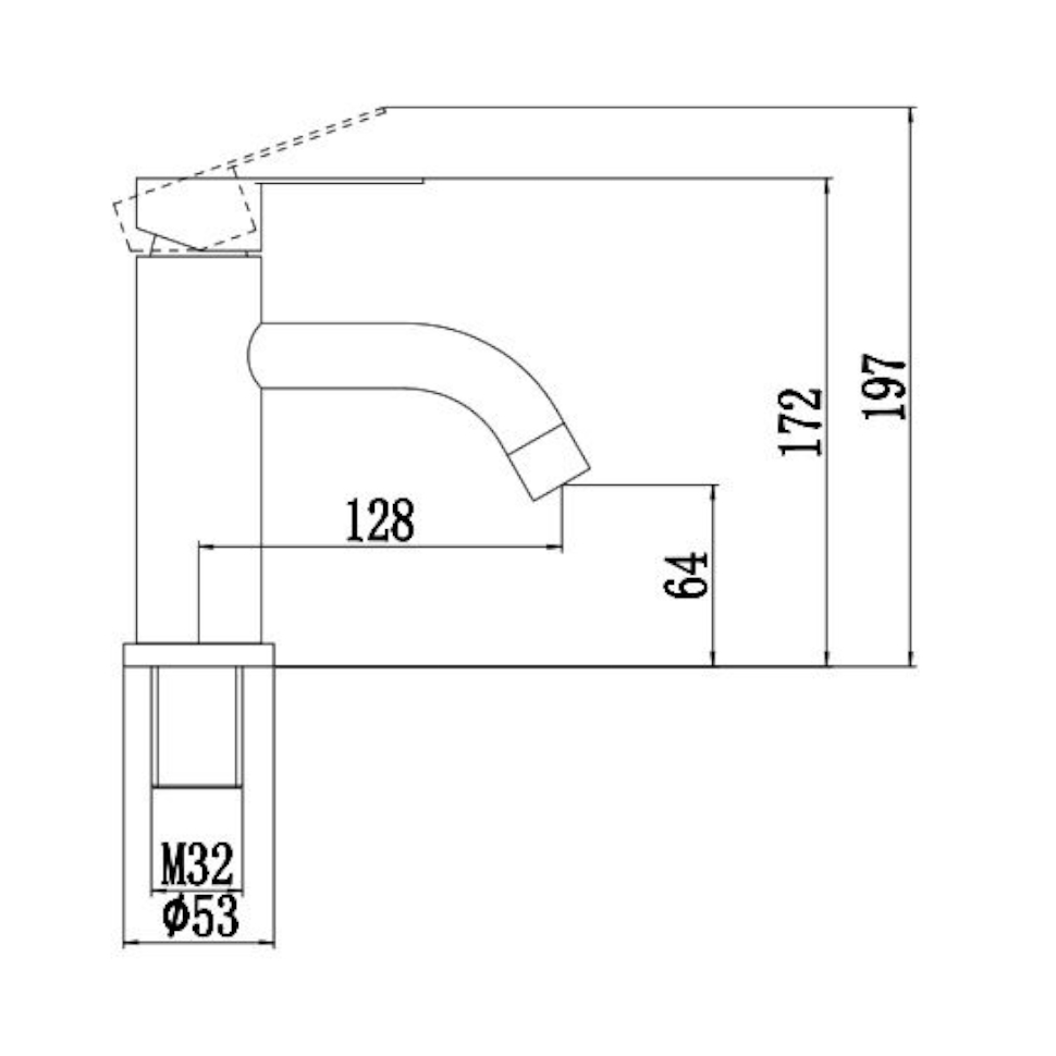 Смеситель для раковины Fmark FS8201C, матовое золото