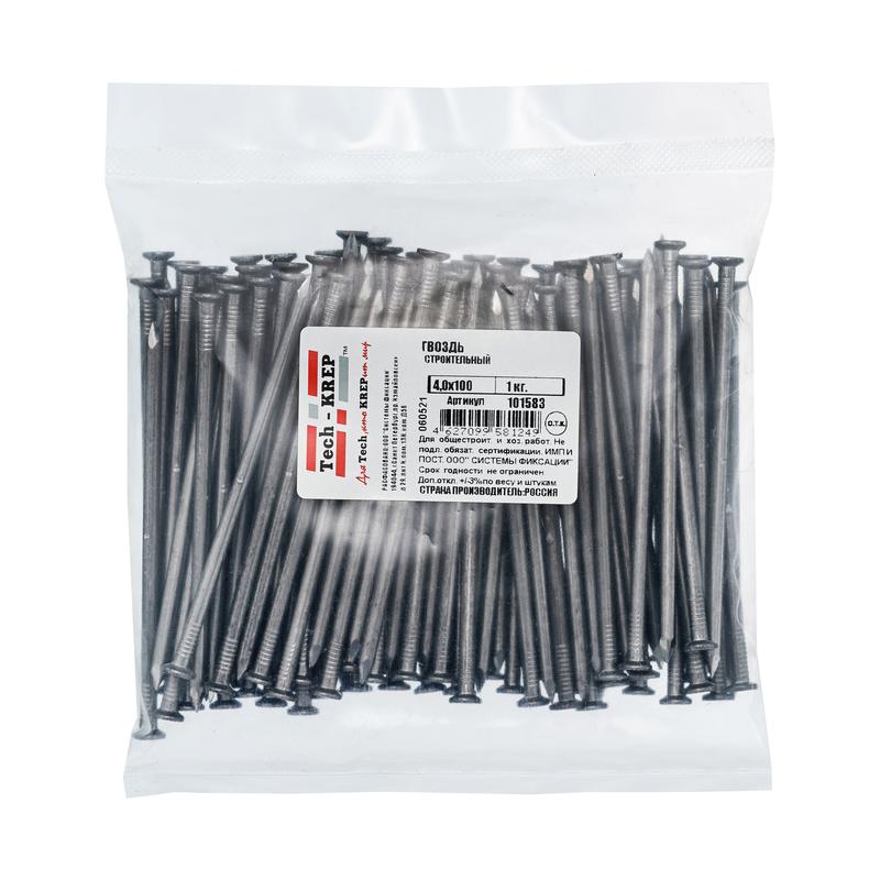 Гвоздь строительный 4.0х100 (уп.1кг) Tech-Krep/Zitar 101583