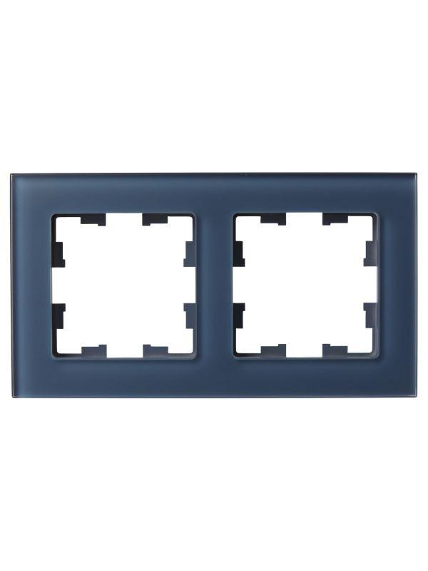 Рамка 2-м BRITE РУ-2-2-Бр стекло маренго матов. IEK BR-M22-G-31-K35