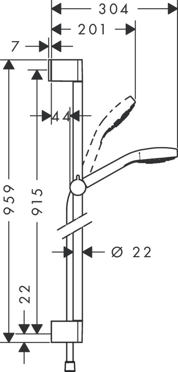 Душевой гарнитур Hansgrohe Croma Select S 26574400