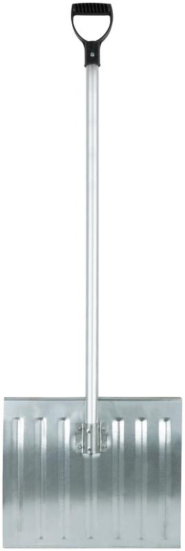 Лопата для уборки снега тротуарная 428х375х1300мм изогнутый алюм. черенок; сталь КУРС 68124