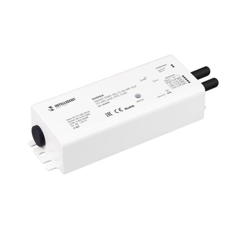 Диммер SMART-PWM-104-72-SH-WP-SUF (12-48В 4х5А IP67 2.4G) IP67 пластик INTELLIGENT Arlight 046519
